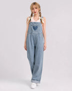 Salopette Denim Motif Cœur