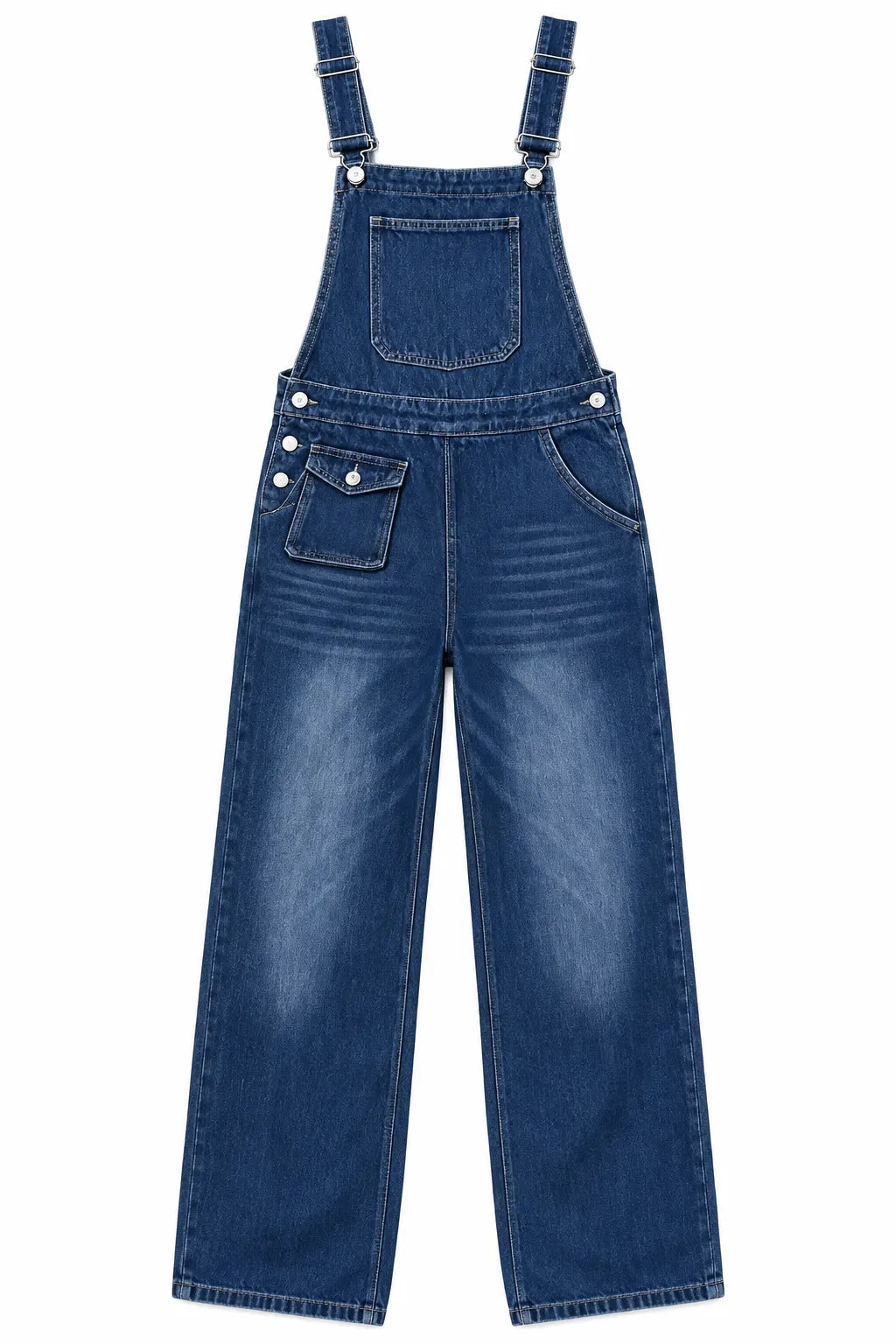 Salopette en jean à jambes larges