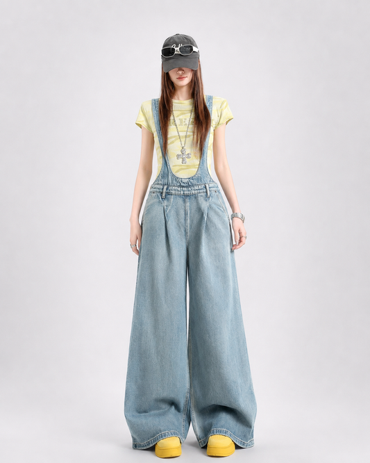 Salopette Pantalon large en denim