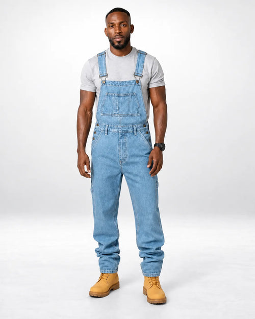 Salopette Denim Cargo Bleu