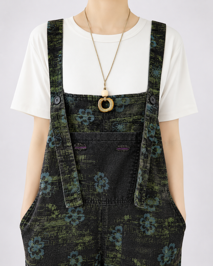 Salopette Denim Imprimé Loose