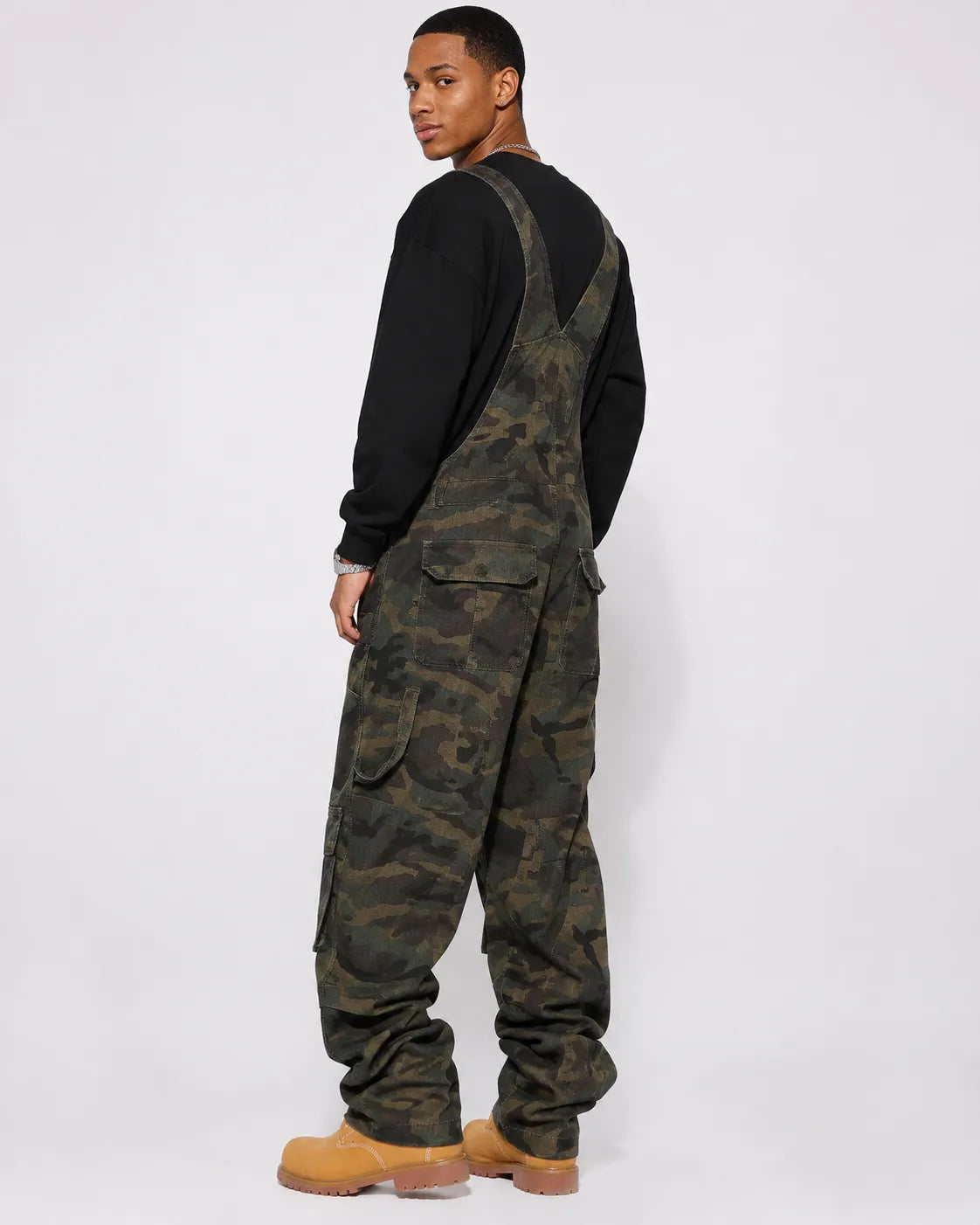 Salopette Cargo Camouflage Ample