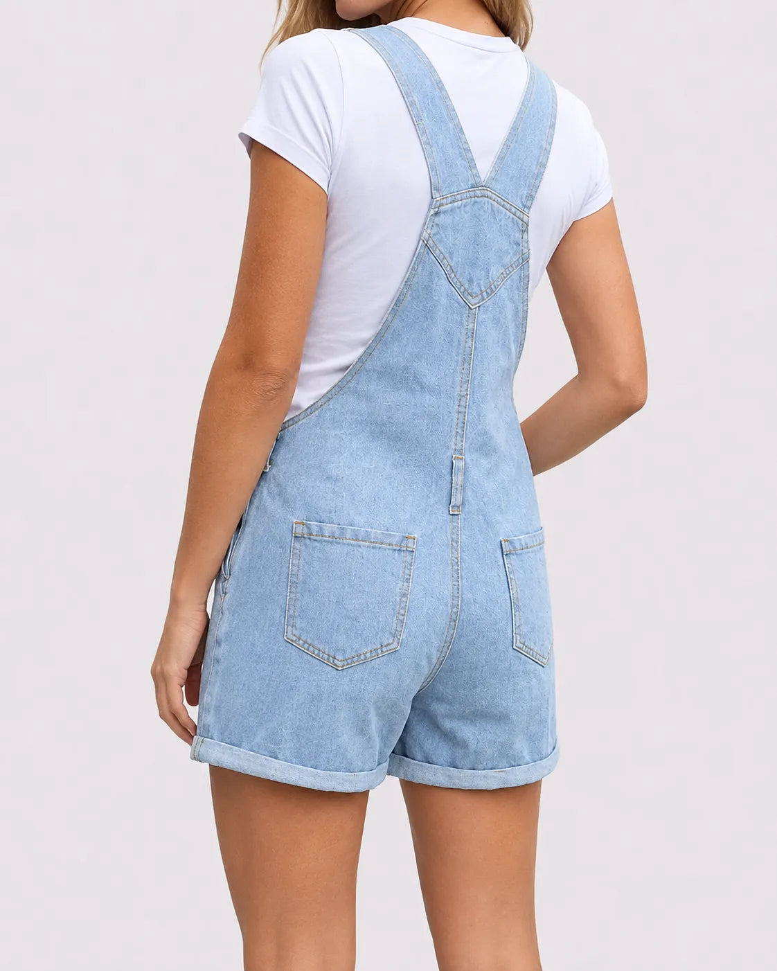 Salopette Short Denim Vintage Femme