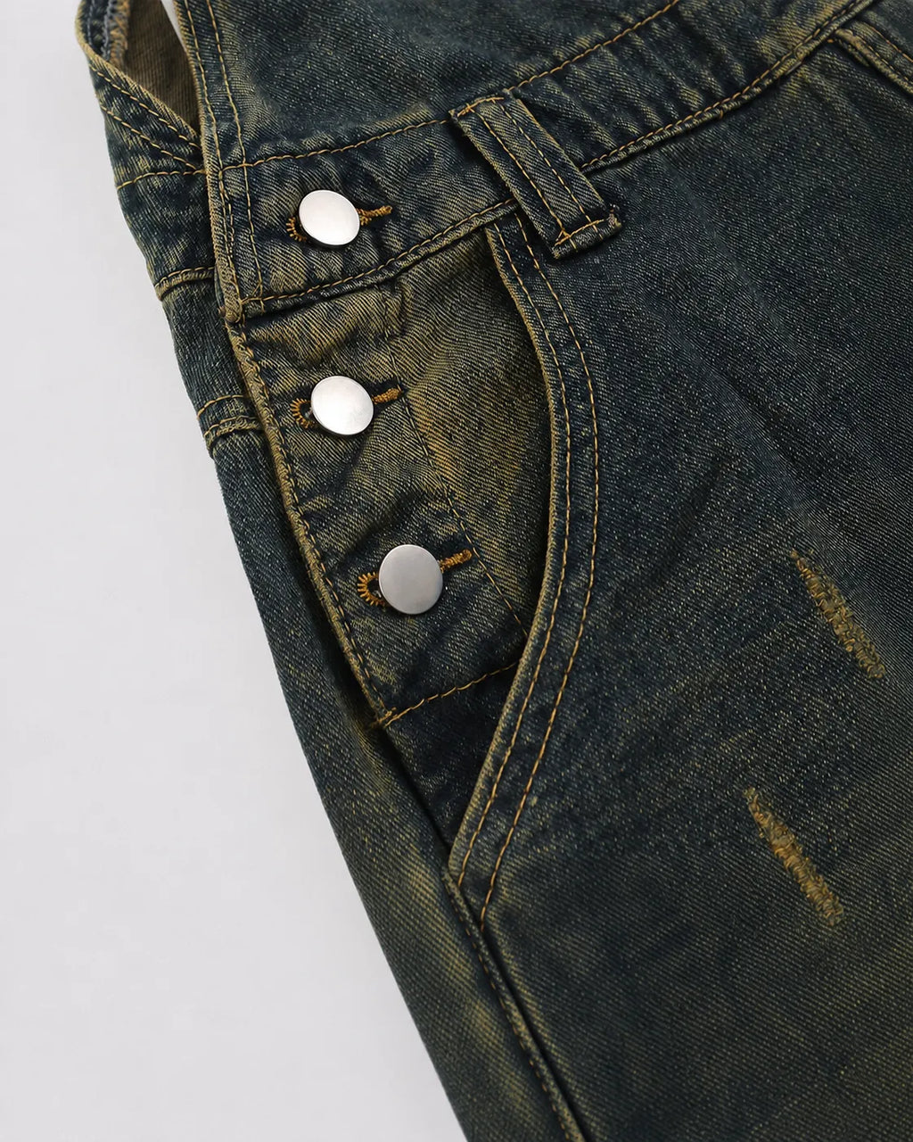 Salopette Denim Délavée Vintage Homme