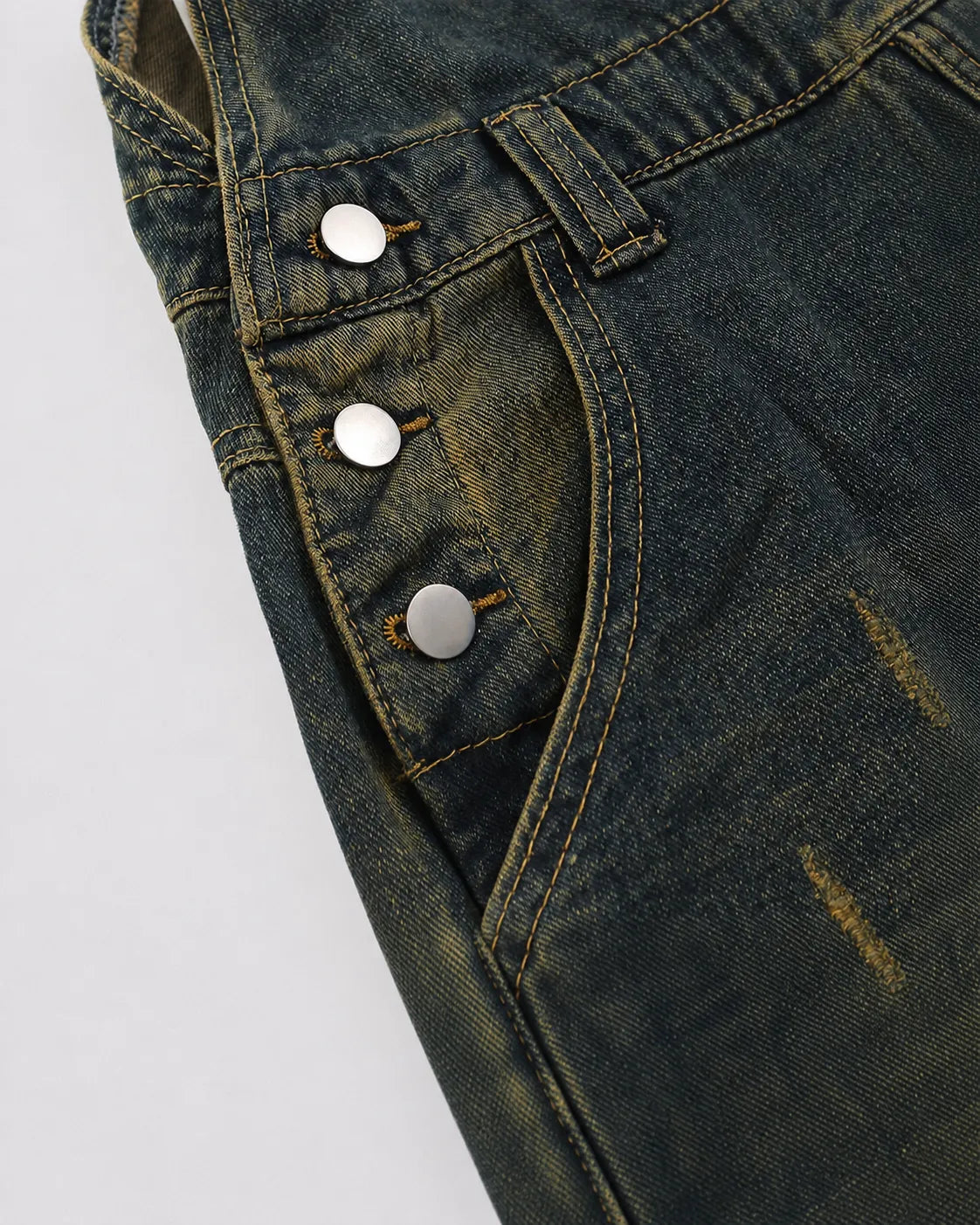 Salopette Denim Délavée Vintage Homme