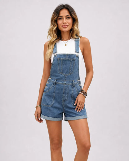 Salopette Tendance en Jean Courte