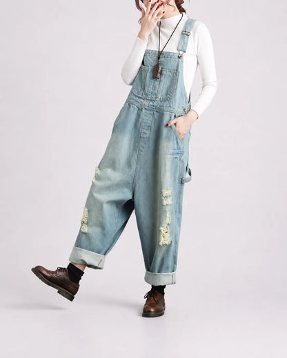 Salopette Streetwear avec Détails Ripped
