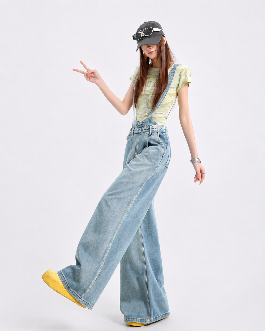 Salopette Pantalon large en denim