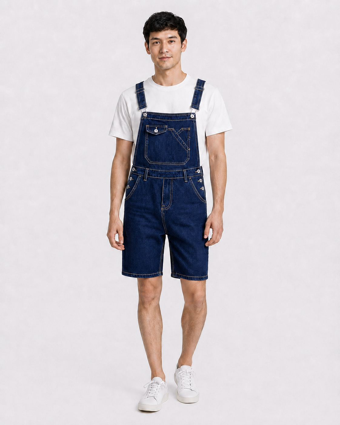 Salopette Short Denim Style japonais