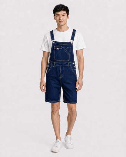 Salopette Short Denim Style japonais