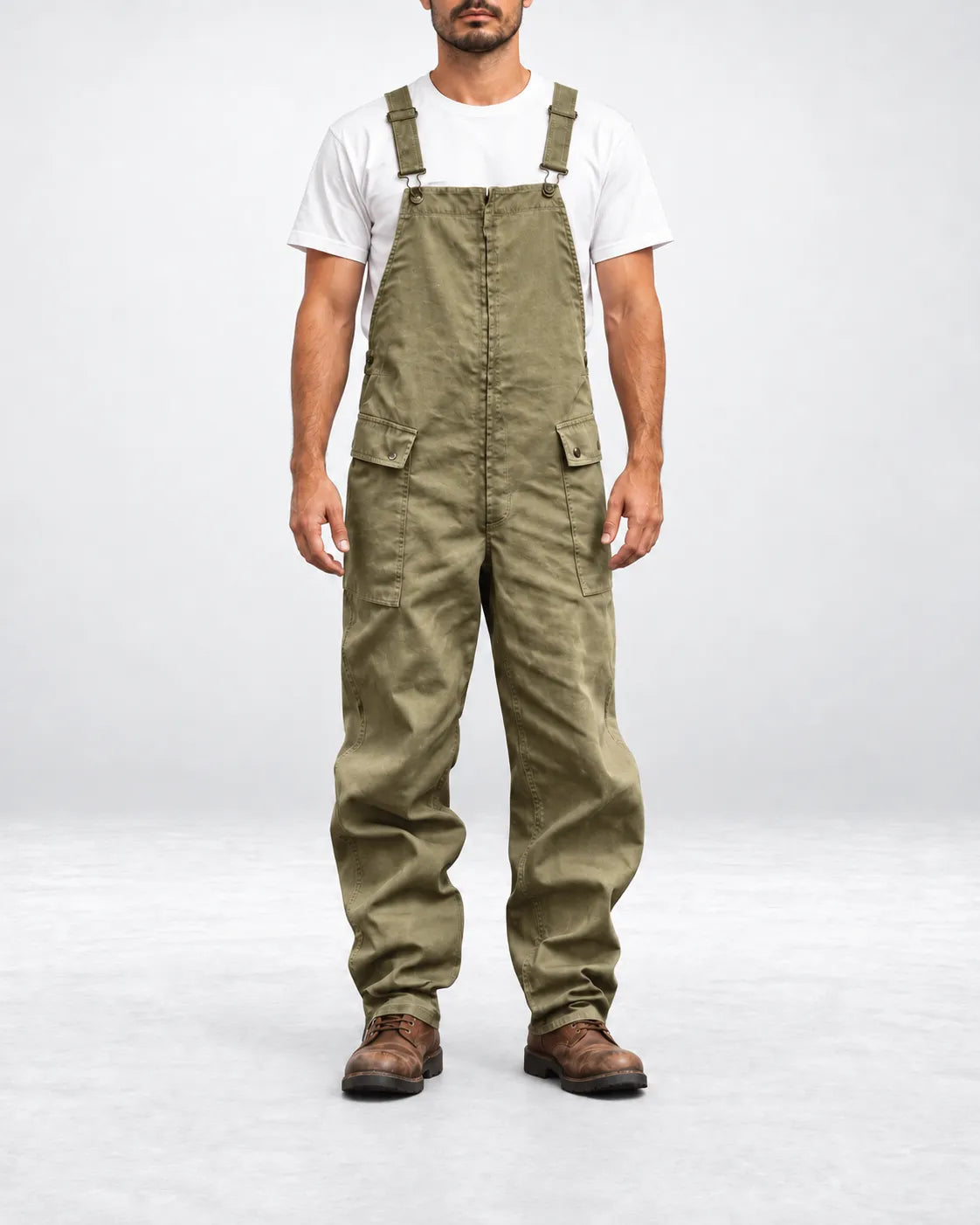 Salopette cargo à bavette épurée