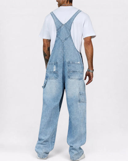 Salopette Cargo avec Détails Ripped