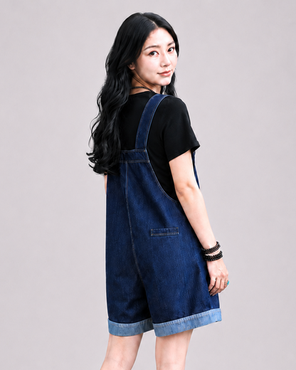 Salopette Short Jean Ample Femme