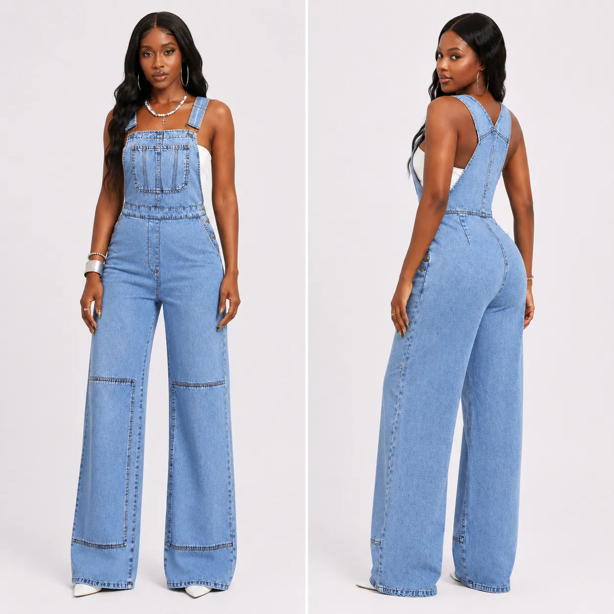 Salopette Jean Coupe Droite Femme