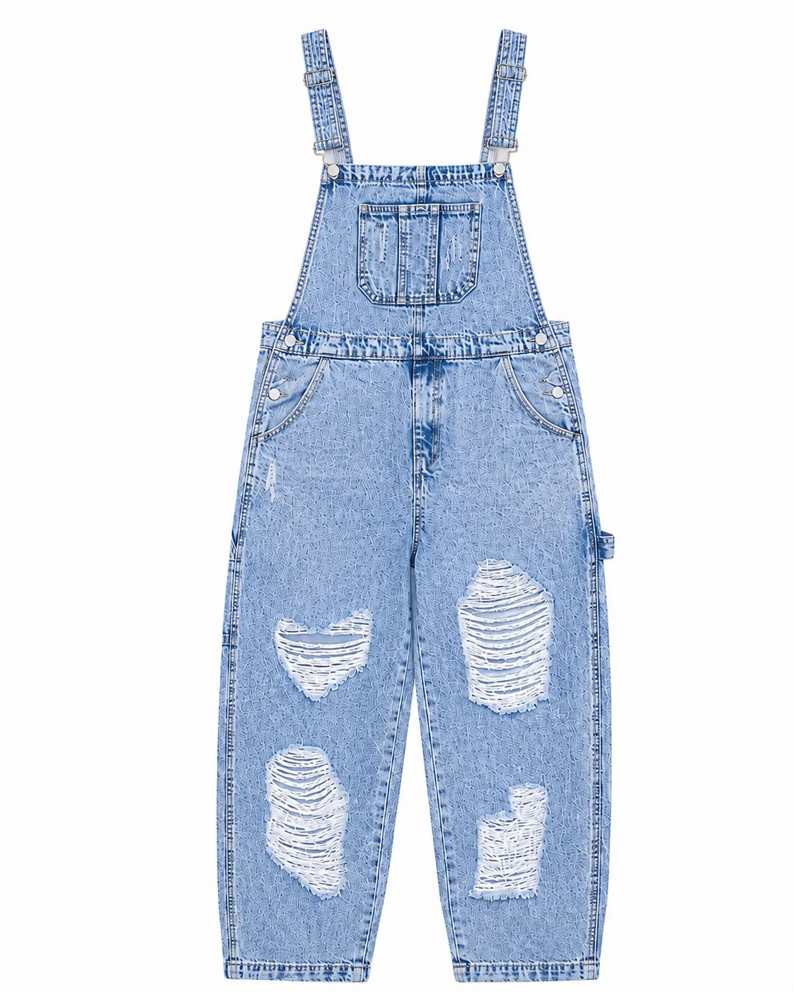 Salopette Jean Effet Usé Britannique