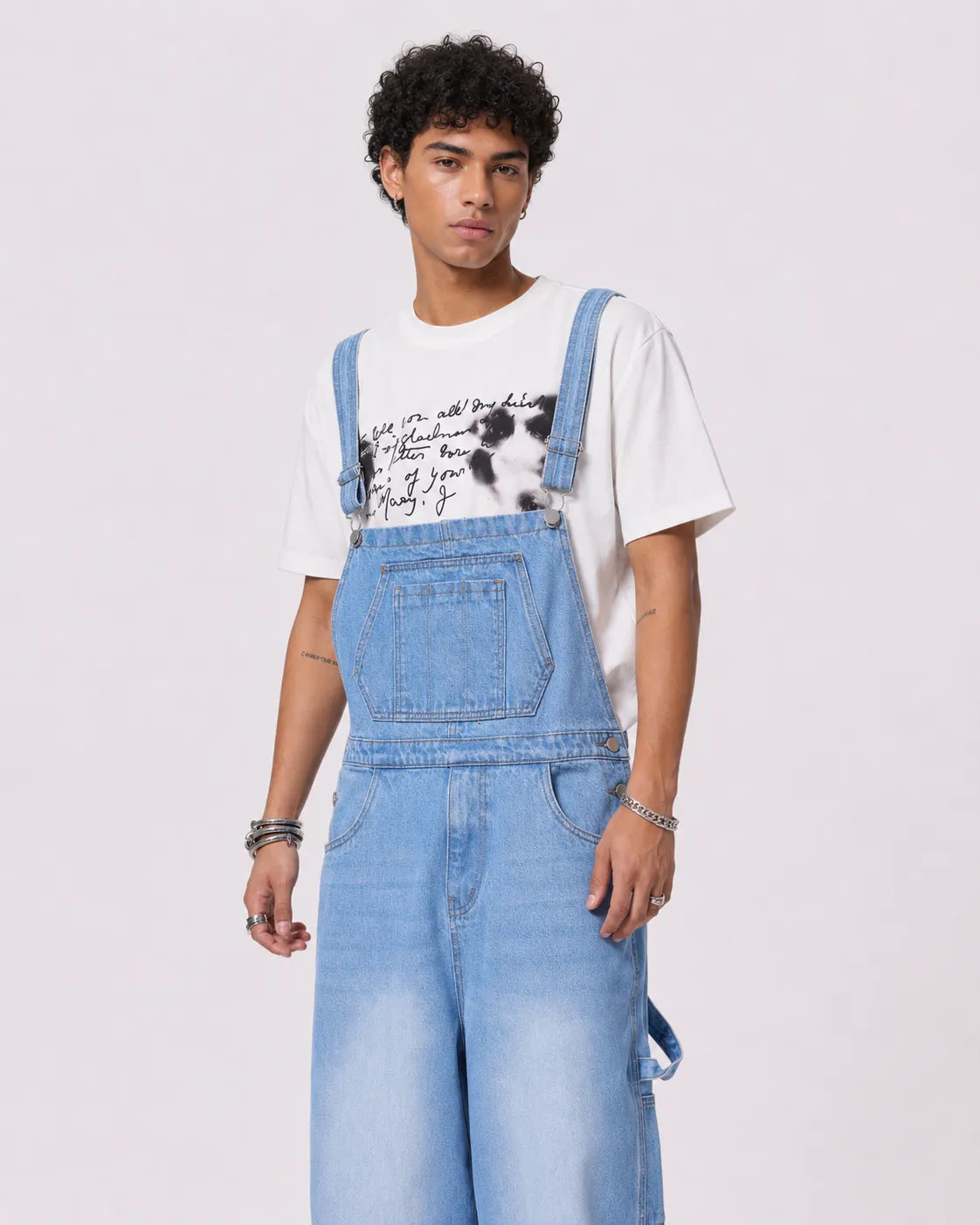 Salopette Homme Jean Bleu Clair