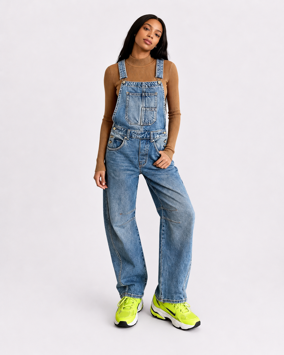 Salopette Denim Distressed Femme
