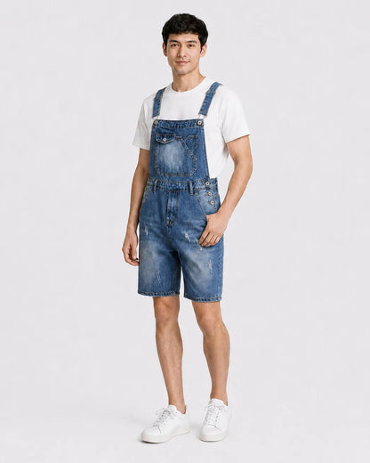 Salopette Short Denim Style japonais