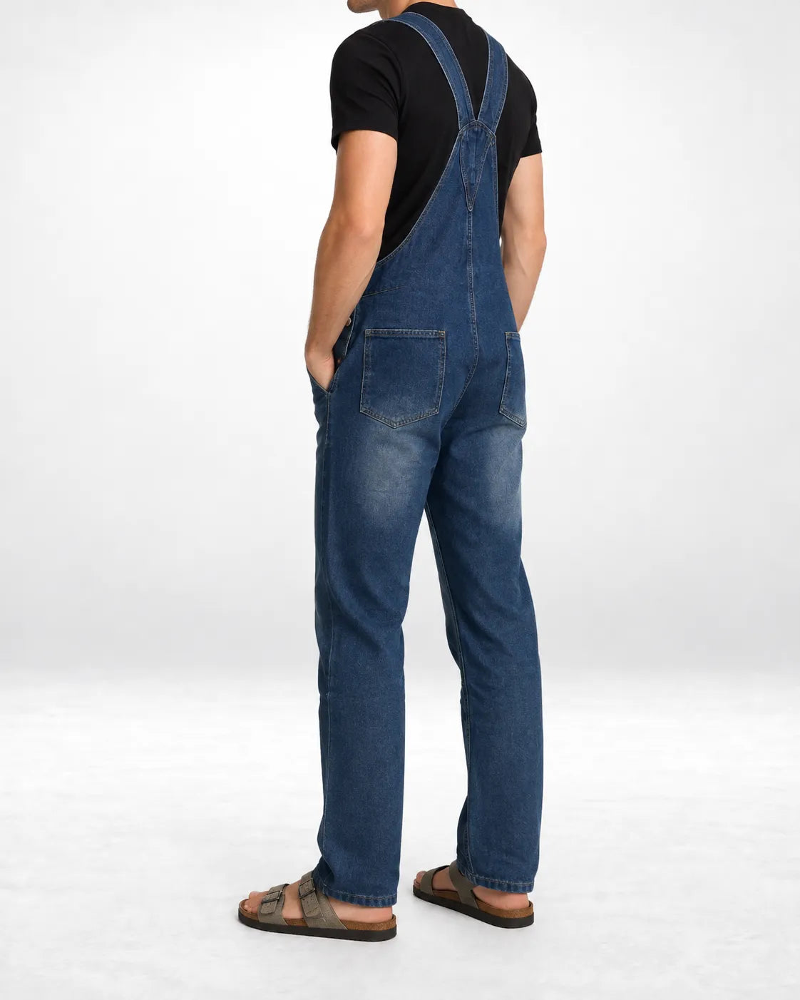 Salopette en jean droite esprit rétro