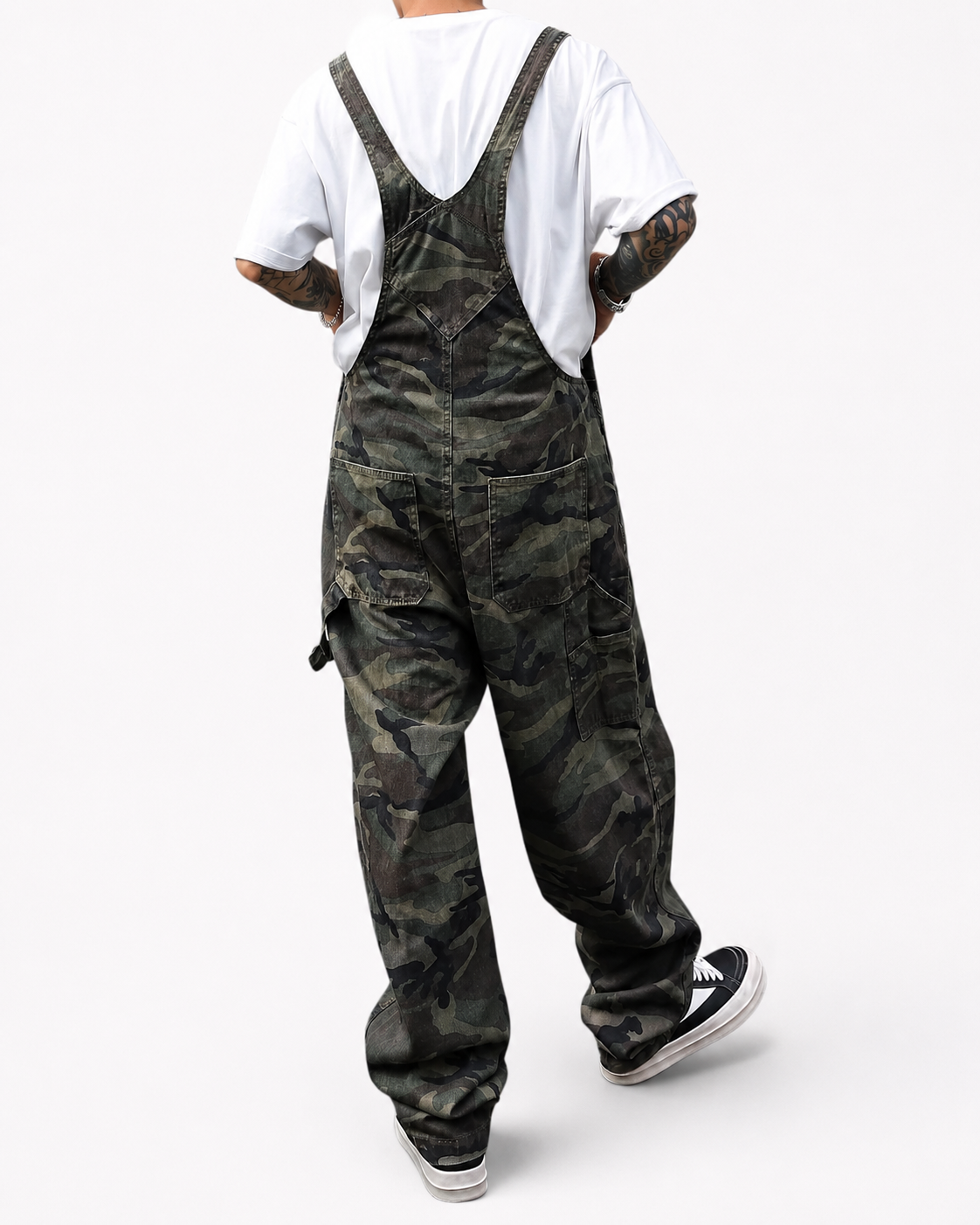 Salopette en Coton Camouflage Utilitaire