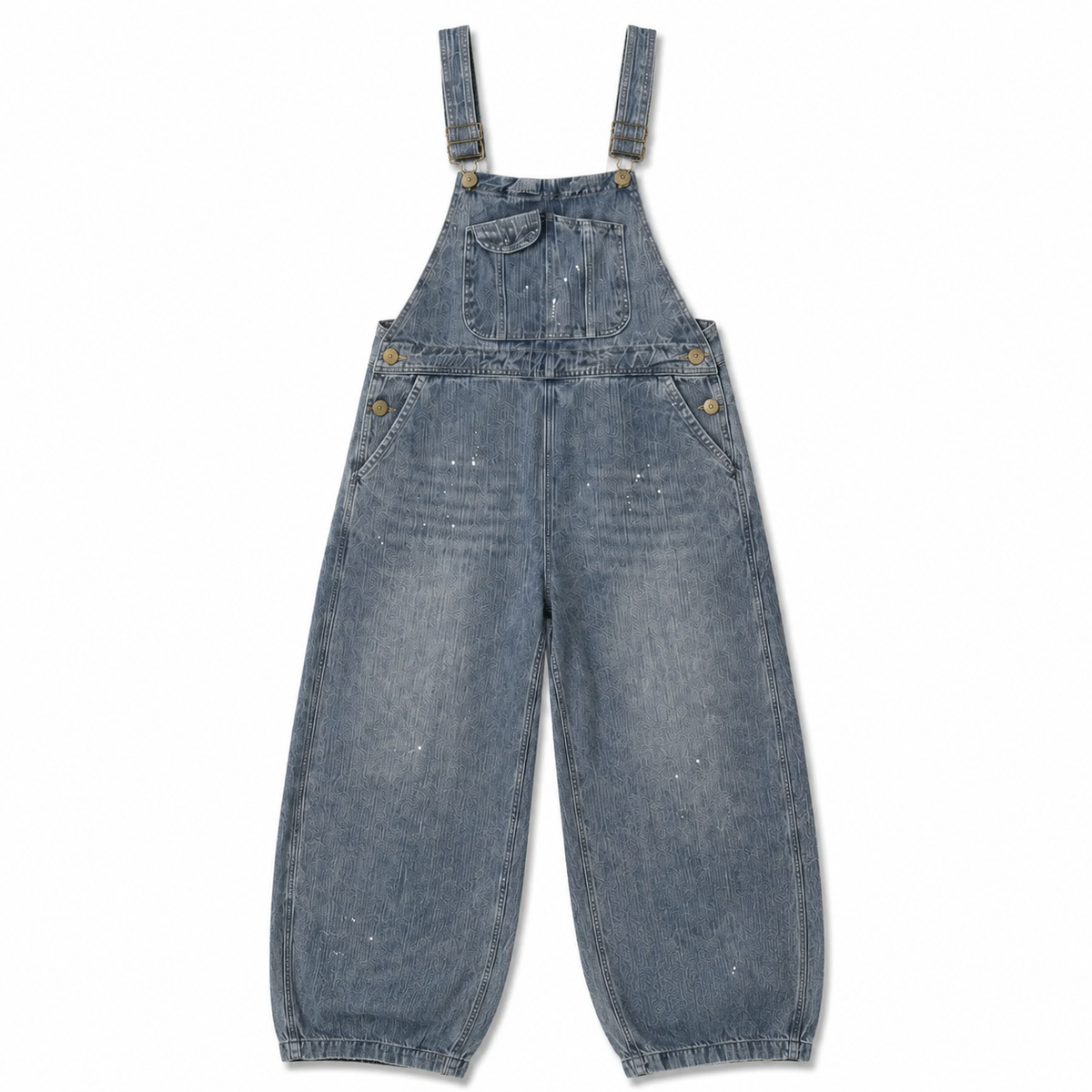 Salopette Denim Tachetée Rétro