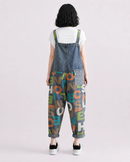Salopette Jean Cargo Coupe Loose D'été