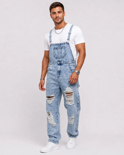 Salopette Jean Effet Usé Britannique