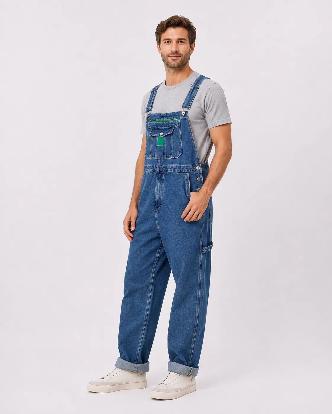 Salopette Jean Coupe Droite Homme