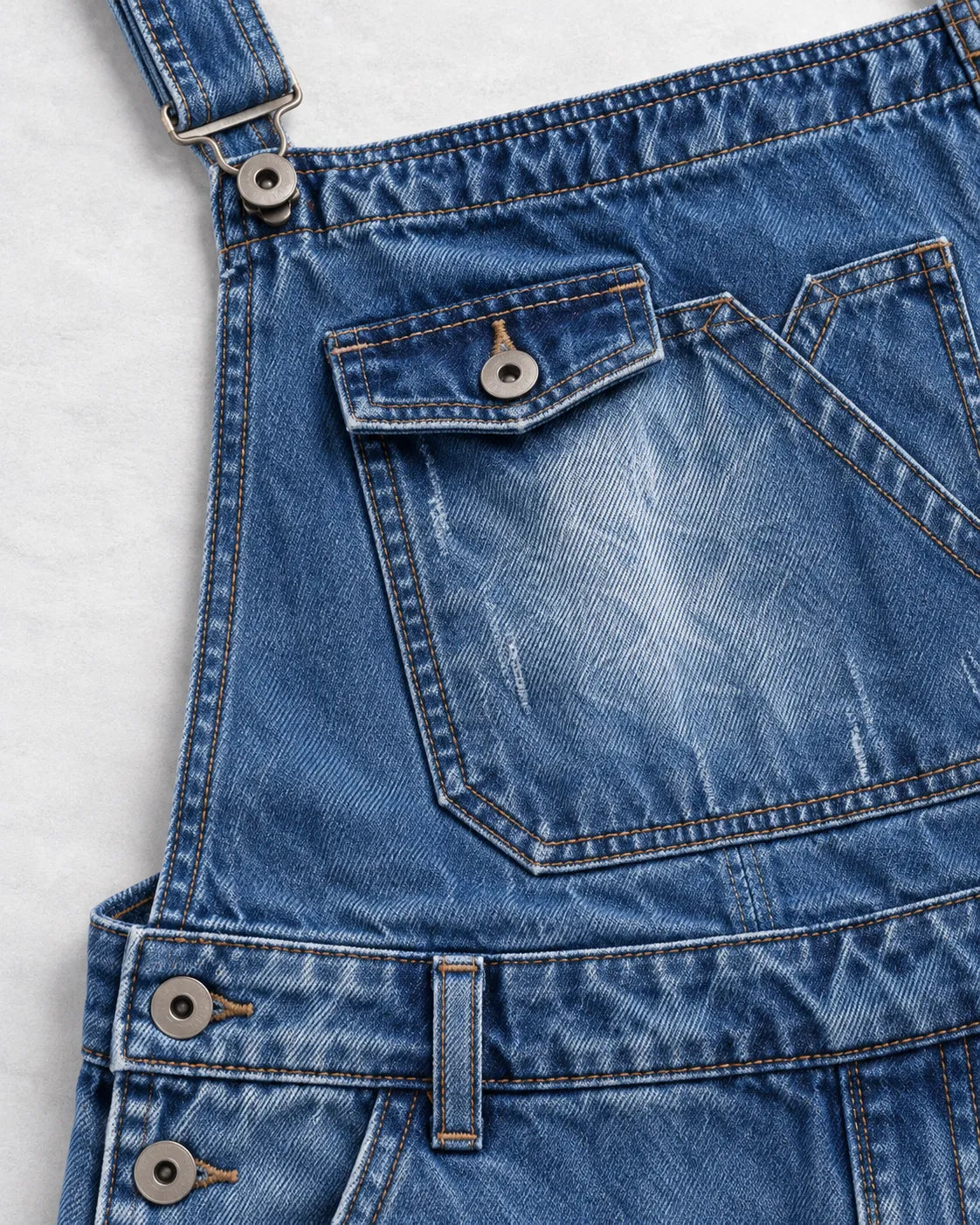 Salopette Short Denim Style japonais