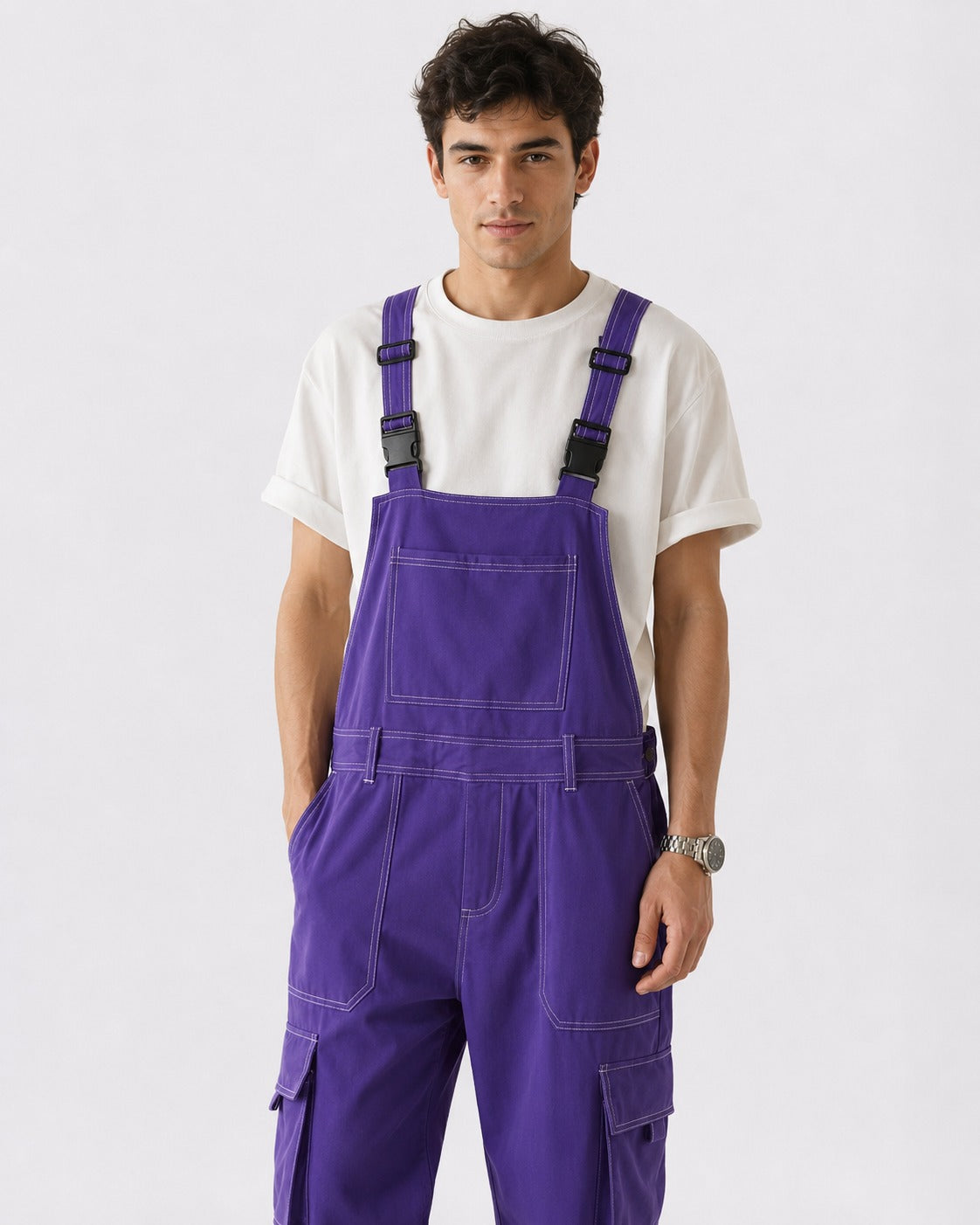 Salopette Cargo Violette Utilitaire