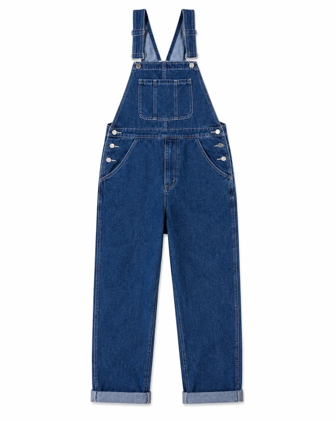 Salopette Denim Bleu Cargo Grande Taille