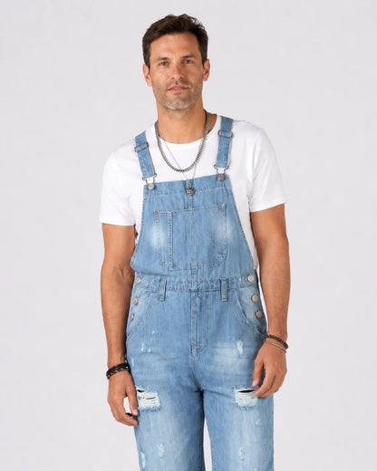 Salopette Denim Déchirée Homme
