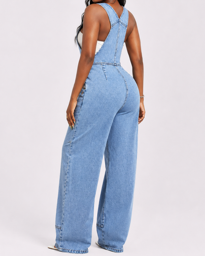 Salopette Jean Coupe Droite Femme