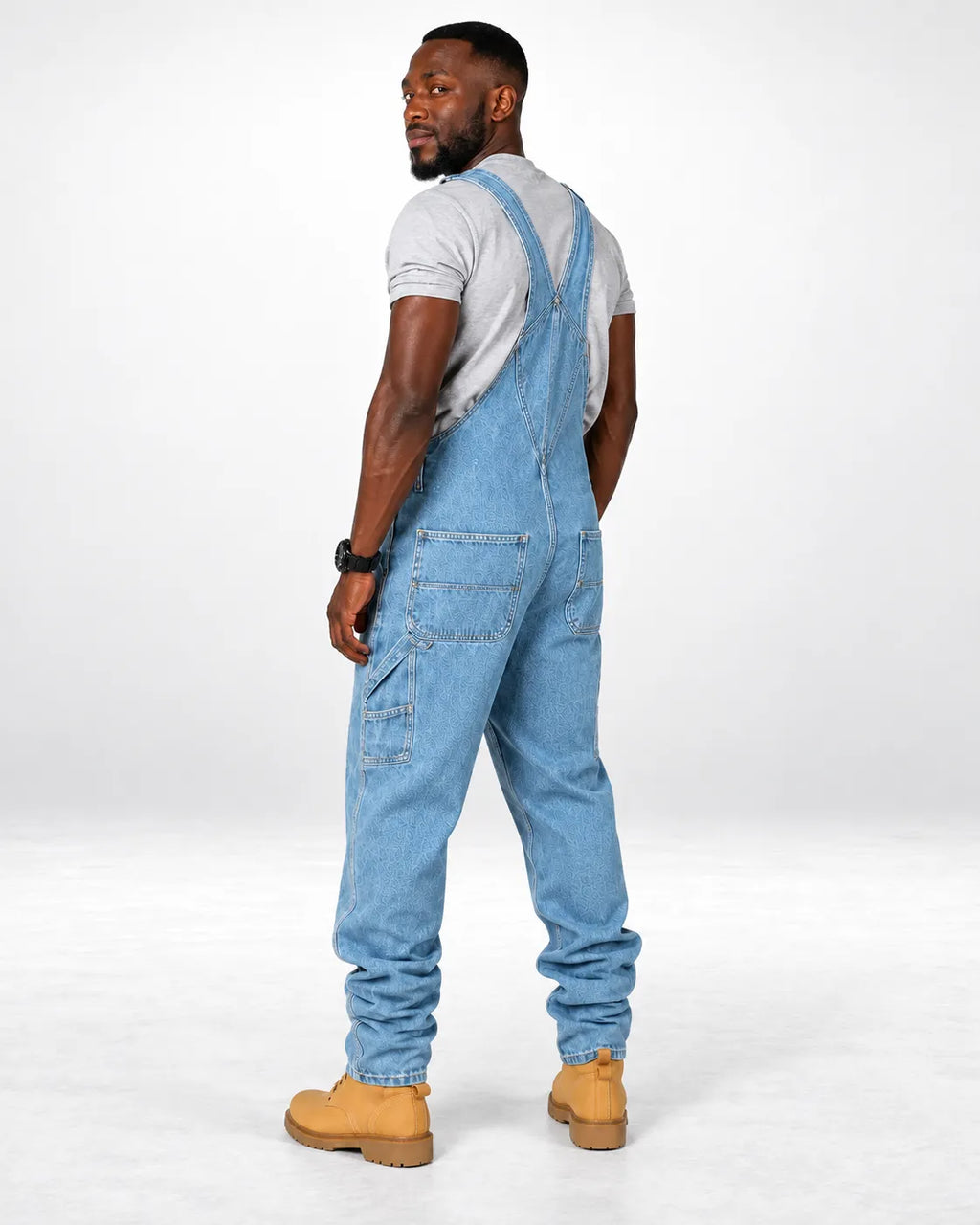 Salopette Denim Cargo Bleu