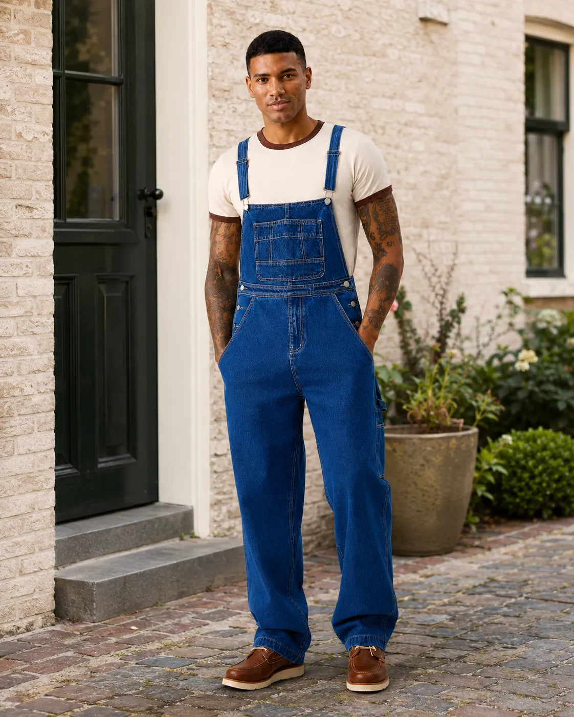 Salopette Denim Vintage Droite Homme
