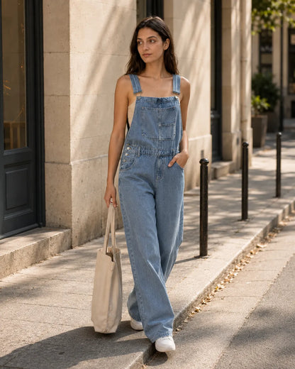 Salopette Décontractée Denim Ample