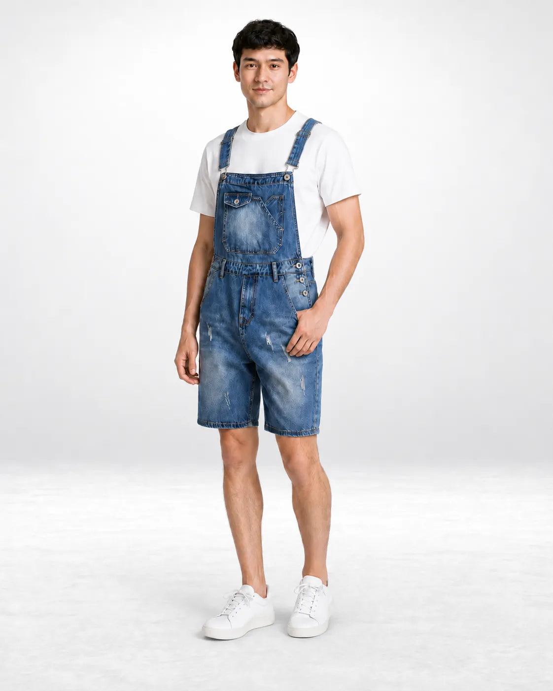 Salopette Short Denim Style japonais