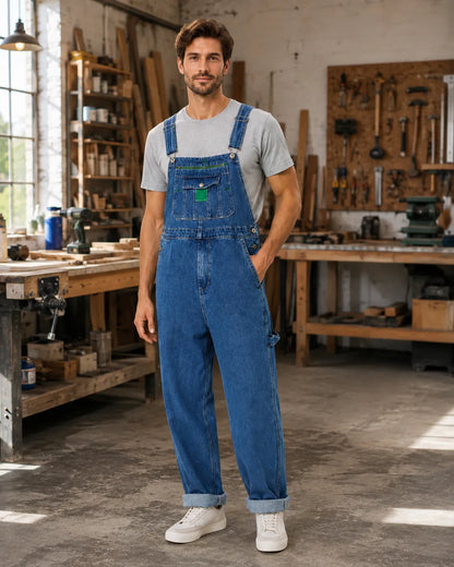 Salopette Jean Coupe Droite Homme