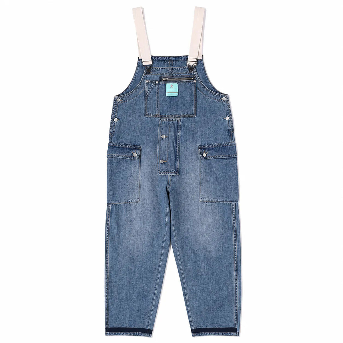 Salopette Jean Cargo Délavée
