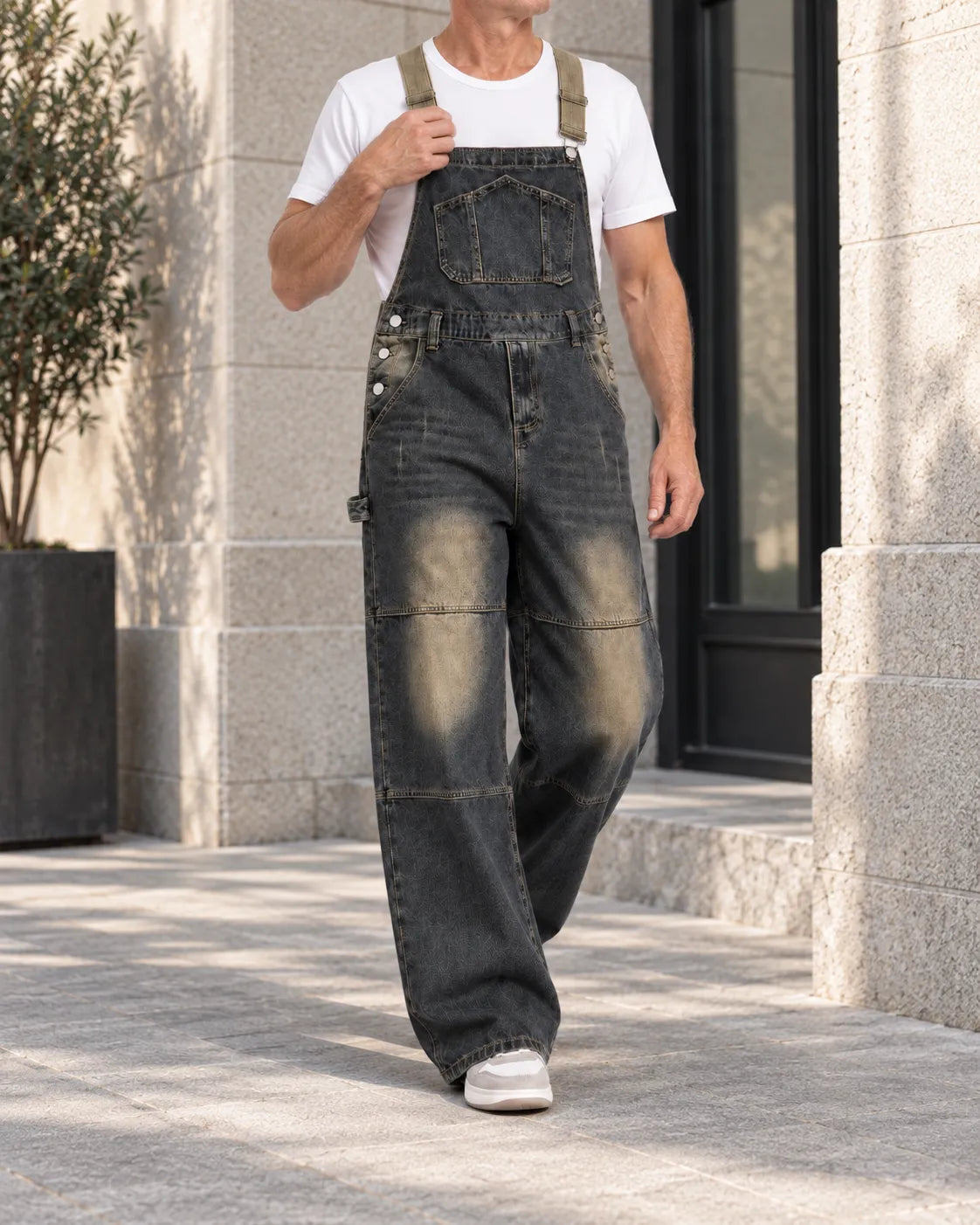 Salopette Denim Multipoches Vintage Homme