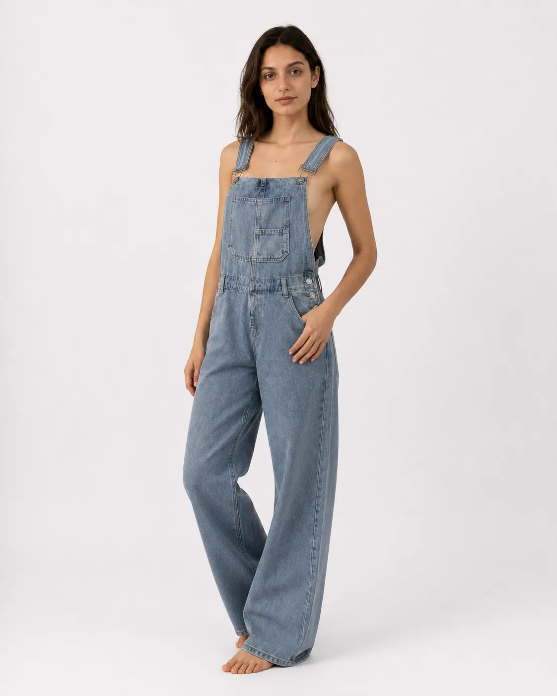 Salopette Décontractée Denim Ample