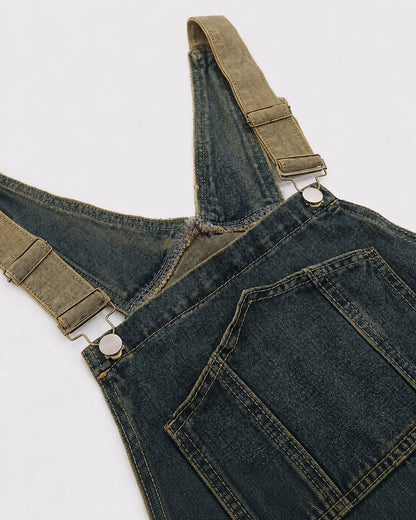 Salopette Denim Délavée Vintage Homme