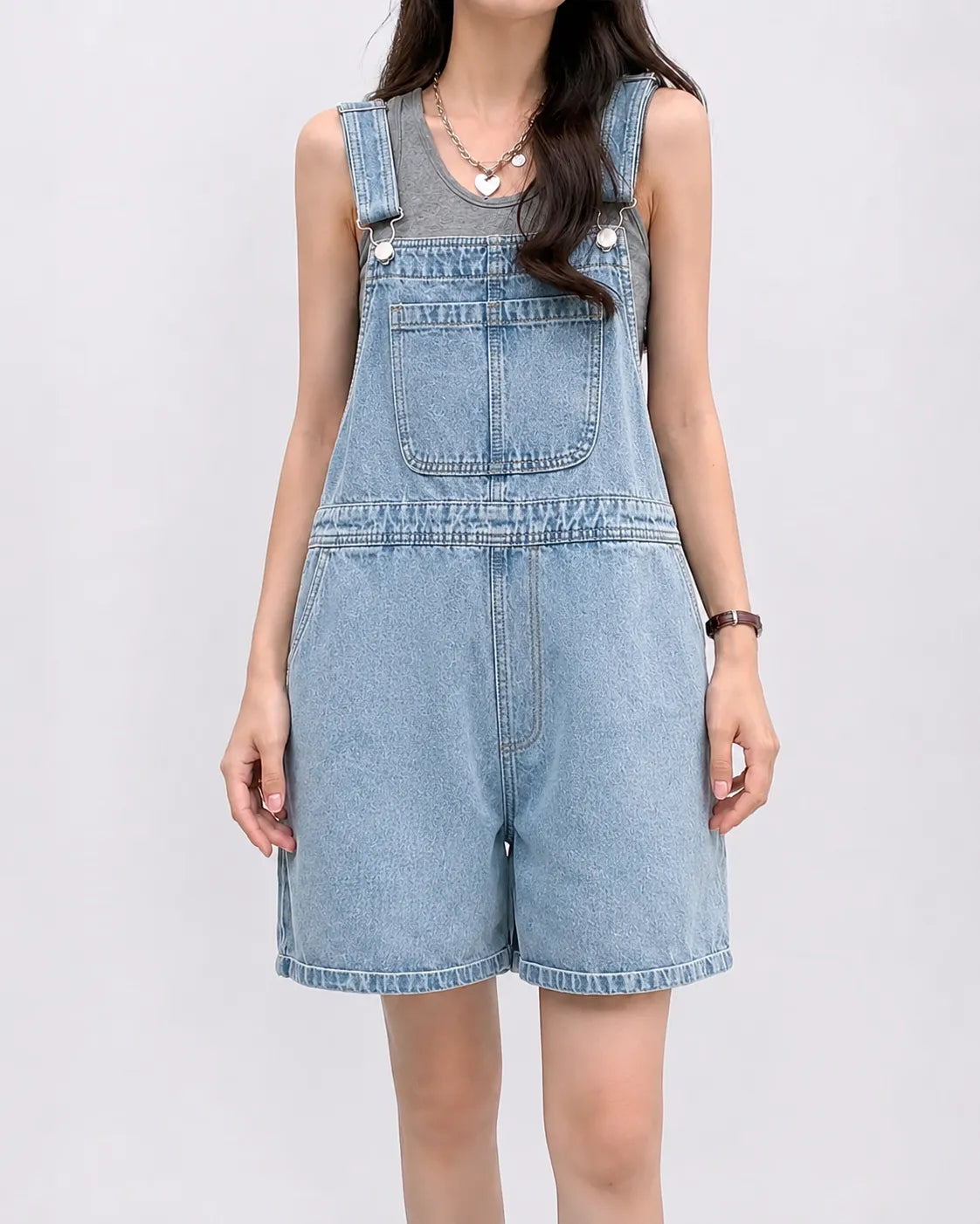 Salopette Y2K Courte Denim Coréen