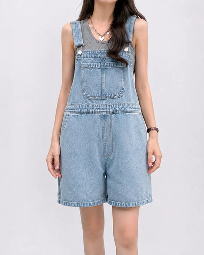 Salopette Y2K Courte Denim Coréen