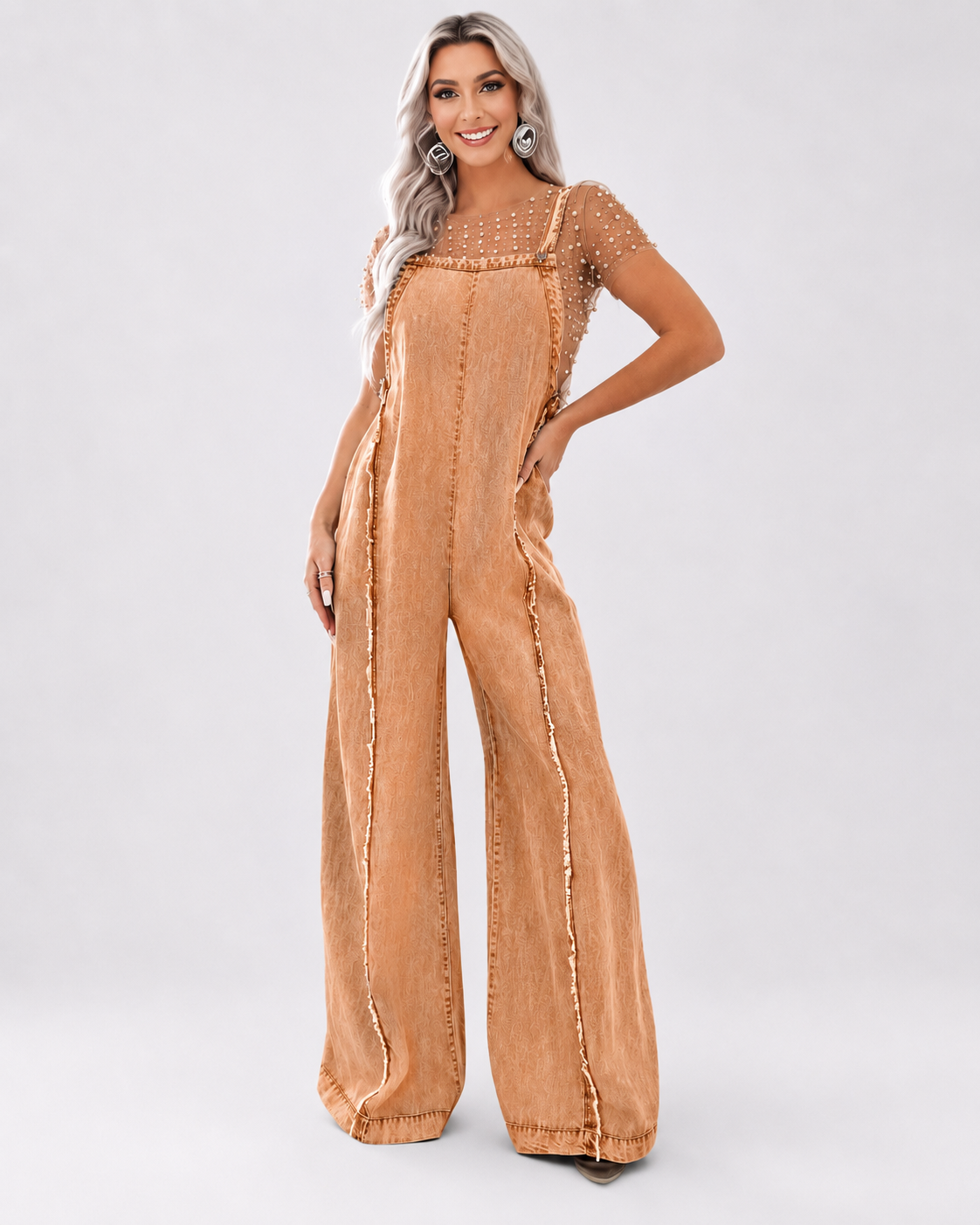 Combinaison Denim Wide Leg Vintage