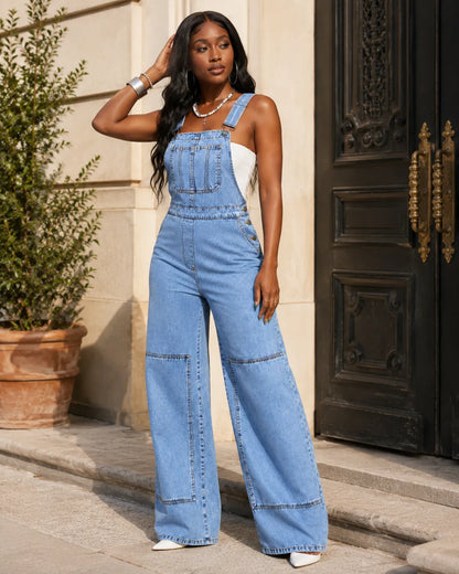 Salopette Jean Coupe Droite Femme