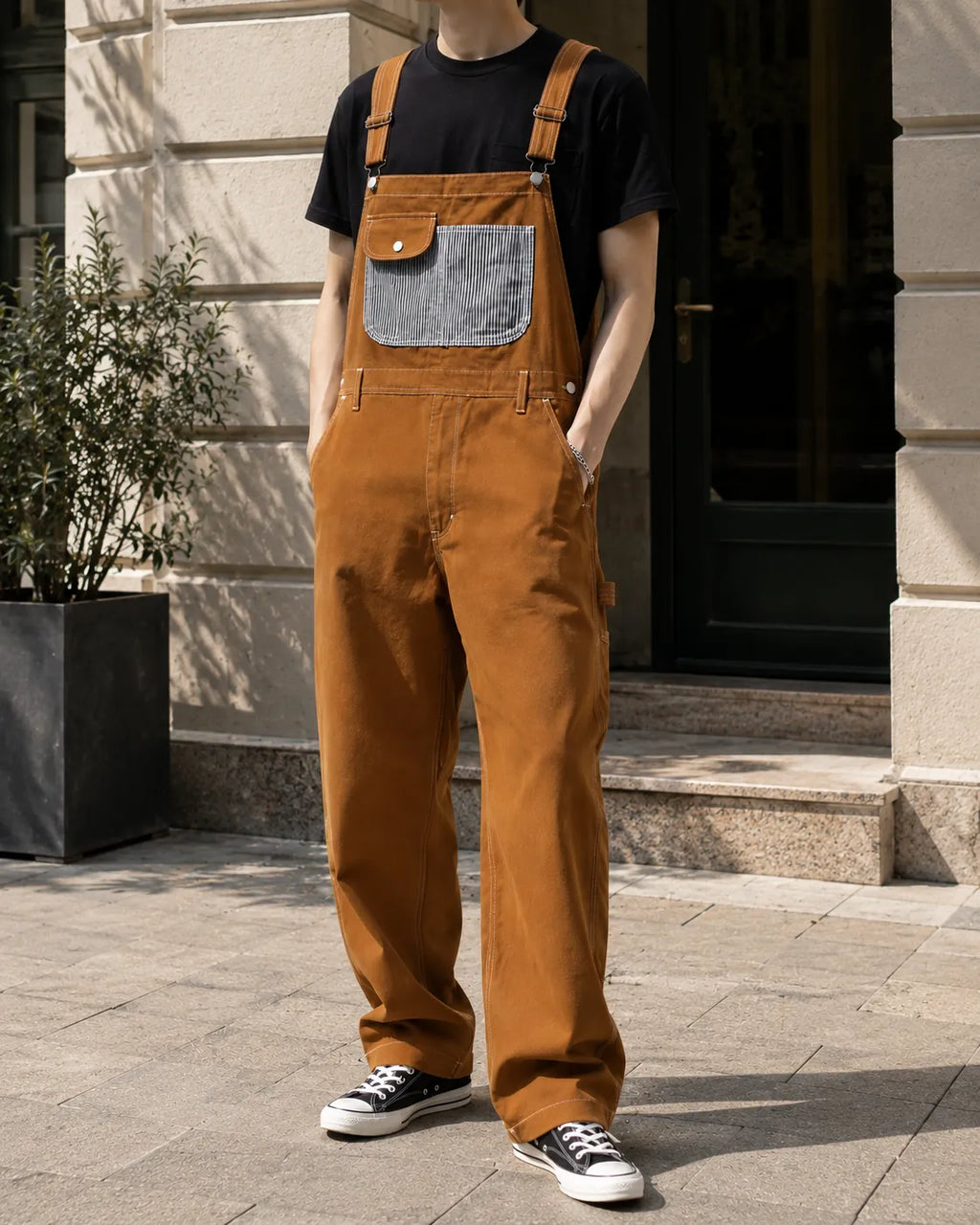 Salopette Denim Travail Ajustable Homme