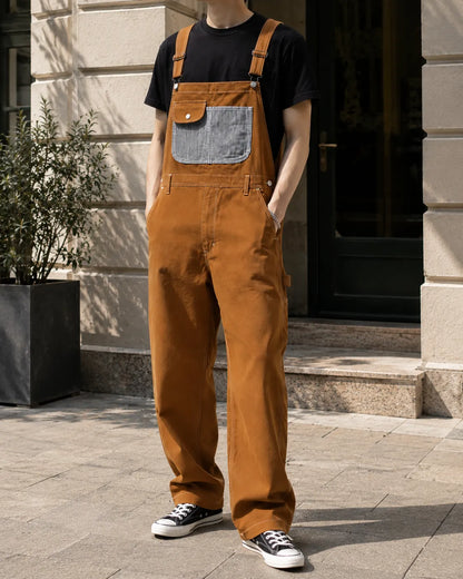 Salopette Denim Travail Ajustable Homme