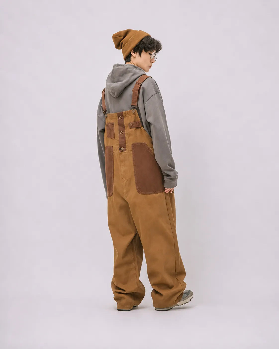 Salopette Rétro Utilitaire Marron