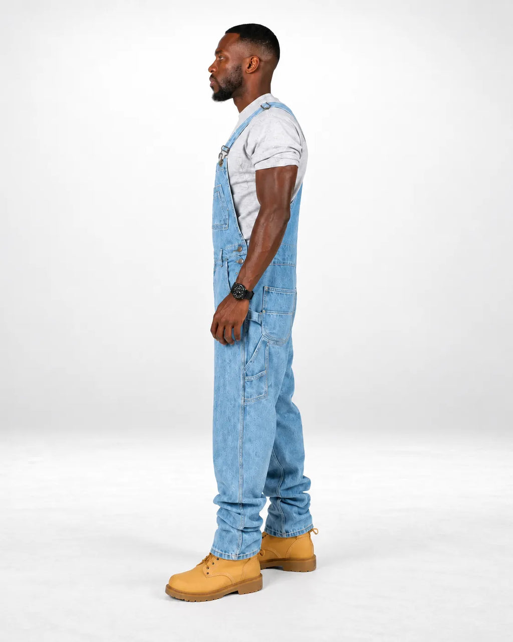Salopette Denim Cargo Bleu